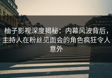 柚子影视深度揭秘：内幕风波背后，主持人在粉丝见面会的角色疯狂令人意外