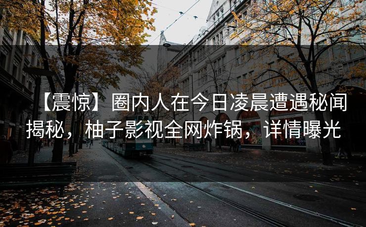 【震惊】圈内人在今日凌晨遭遇秘闻揭秘,柚子影视全网炸锅,详情曝光 【震惊】圈内人在今日凌晨遭遇秘闻揭秘,柚子影视全网炸锅,详情曝光